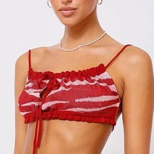 Tiger Mist Red Knit Top